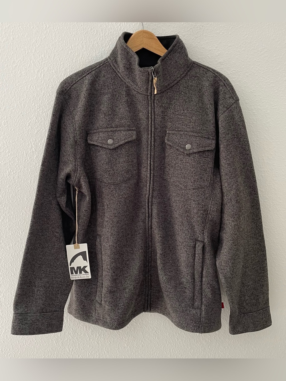 Mountain Khakis Mens Old Faithful Sweater Jacket Large Weekend Travel Hiking NWT